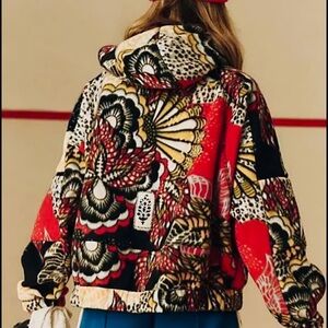 FP Movement by Free People Colorful Patterned Teddy Jacket